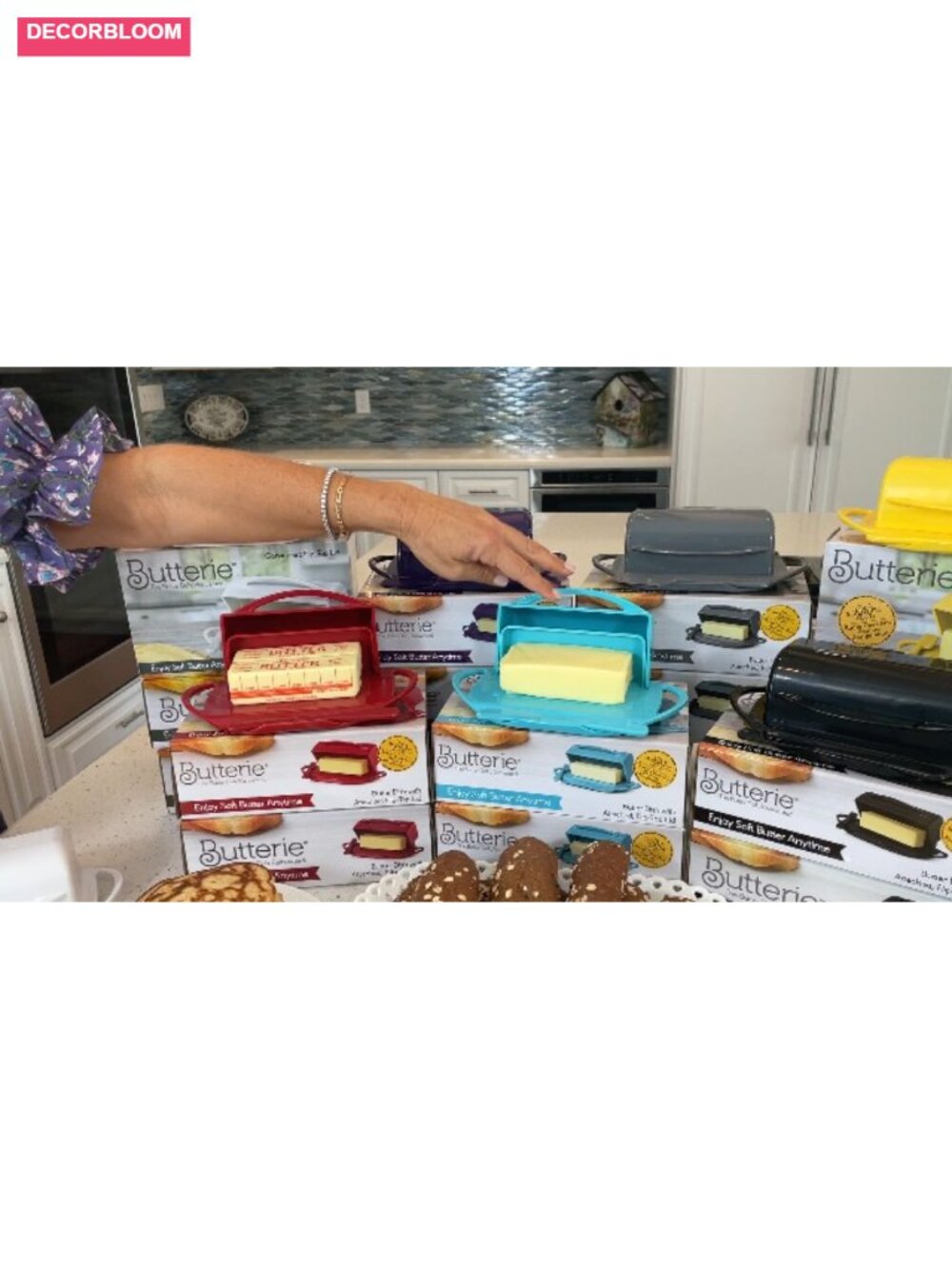 Flip Top Butter Dish 1-Piece Plastic, Holds 2 Sticks, Dishwasher Safe - Picture 6 of 6